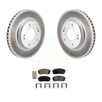 Front Coated Disc Brake Rotors And Ceramic Pads Kit For Hyundai Elantra KGA-106030