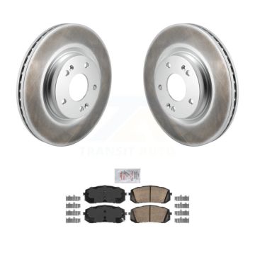 Front Coated Disc Brake Rotors And Ceramic Pads Kit For Hyundai Elantra Sonata Kia K5 KGA-106031