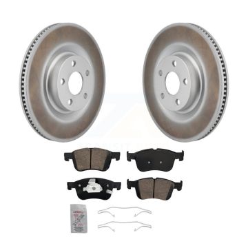 Front Coated Disc Brake Rotors And Ceramic Pads Kit For 2022-2023 Ford Maverick KGA-106037