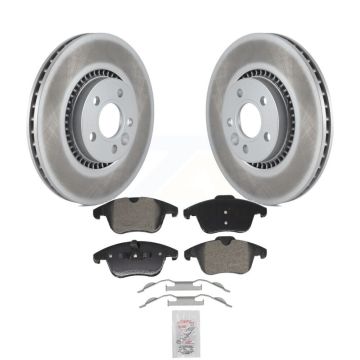 Front Coated Disc Brake Rotors And Semi-Metallic Pads Kit For 2008-2015 Land Rover LR2 KGA-106043