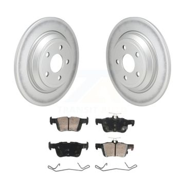 Rear Coated Disc Brake Rotor Ceramic Pad Kit For Ford Escape Bronco Sport Lincoln Corsair KGA-106044