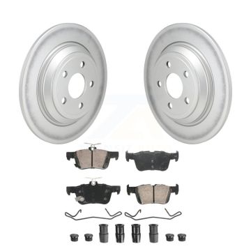 Rear Coated Disc Brake Rotor Ceramic Pad Kit For Ford Escape Bronco Sport Lincoln Corsair KGA-106045