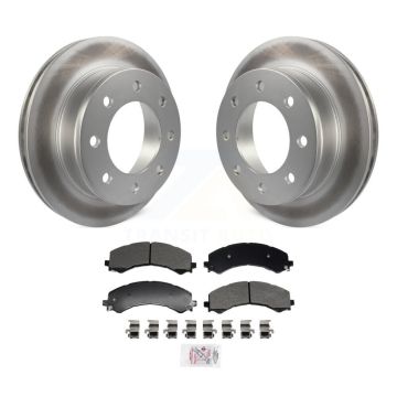 Rear Coated Disc Brake Rotors Semi-Metallic Pad Kit For GMC Savana 2500 Chevrolet Express KGA-106049