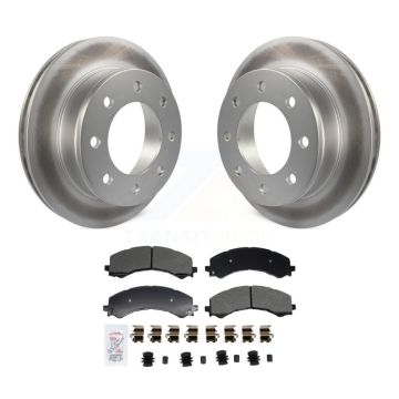 Rear Coated Disc Brake Rotors Semi-Metallic Pad Kit For GMC Savana 2500 Chevrolet Express KGA-106050