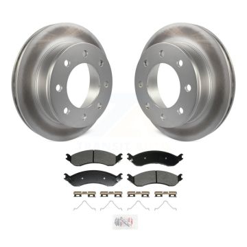 Rear Coated Brake Rotors Semi-Metallic Pad Kit For GMC Chevrolet Savana 2500 Express 3500 KGA-106051