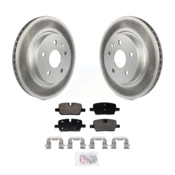 Rear Coated Brake Rotors Ceramic Pad Kit For Cadillac CT5 With Single Piston Caliper KGA-106052