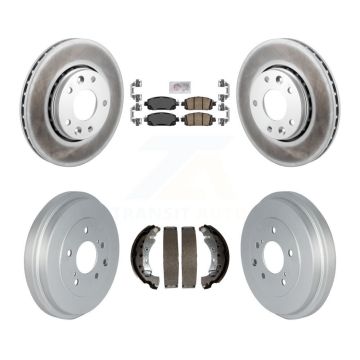 Front Rear Disc Brake Rotors Ceramic Pads And Coated Drum Kit For 2020-2022 Nissan Sentra KGA-106056