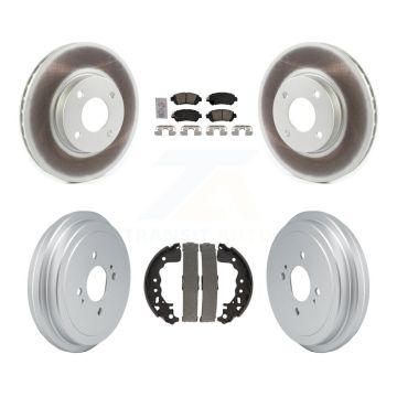 Front Rear Disc Brake Rotors Ceramic Pads And Coated Drum Kit For Nissan Kicks Versa KGA-106057