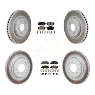 Front Rear Ceramic Pads And Coated Disc Brake Rotors Kit For Hyundai Tucson Kia Sportage KGA-106066