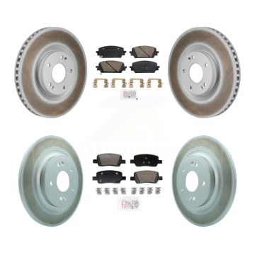 Front Rear Ceramic Pad Coated Brake Rotor Kit For Hyundai Santa Fe Kia Sorento GAS engine KGA-106068