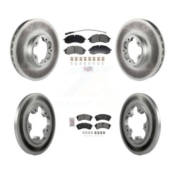 Front Rear Semi-Metallic Pad Coated Brake Rotors Kit For Ford Transit-250 Transit-350 RWD KGA-106079