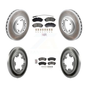 Front Rear Semi-Metallic Pad Coated Brake Rotors Kit For Ford Transit-250 Transit-350 RWD KGA-106080