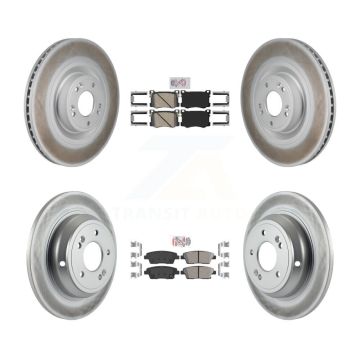 Front Rear Ceramic Pads And Coated Disc Brake Rotors Kit For Hyundai Genesis G80 5.0L KGA-106119