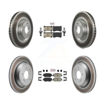 Front Rear Ceramic Pads And Coated Disc Brake Rotors Kit For 2011 Hyundai Equus KGA-106121
