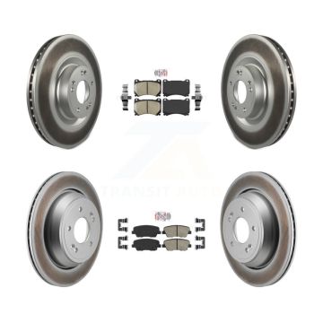Front Rear Ceramic Pads And Coated Disc Brake Rotors Kit For 2011 Hyundai Equus KGA-106122