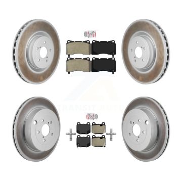 Front Rear Semi-Metallic Pads And Coated Disc Brake Rotors Kit For Subaru BRZ Toyota 86 KGA-106130
