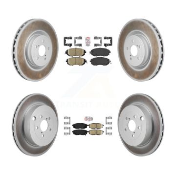 Front Rear Ceramic Pad Coated Brake Rotors Kit For 2019-2020 Toyota 86 With Brembo Brakes KGA-106131