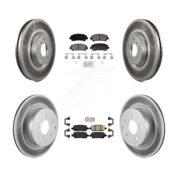 Front Rear Ceramic Pads And Coated Disc Brake Rotors Kit For Nissan Maxima KGA-106134