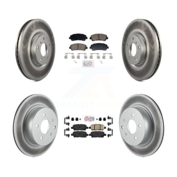 Front Rear Ceramic Pads And Coated Disc Brake Rotors Kit For Nissan Maxima KGA-106136