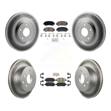 Front Rear Ceramic Pad And Coated Disc Brake Rotor Kit For 2014-2017 Nissan Juke Nismo RS KGA-106138