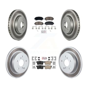 Front Rear Ceramic Pads And Coated Disc Brake Rotors Kit For 2010-2013 Suzuki Kizashi KGA-106142