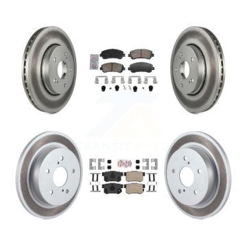 Front Rear Ceramic Pads And Coated Disc Brake Rotors Kit For 2010-2013 Suzuki Kizashi KGA-106143