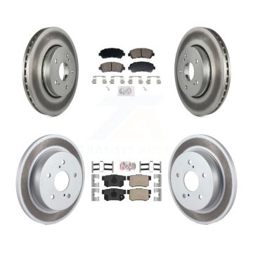 Front Rear Ceramic Pads And Coated Disc Brake Rotors Kit For 2010-2013 Suzuki Kizashi KGA-106144