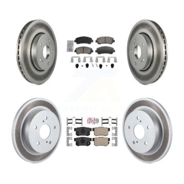 Front Rear Ceramic Pads And Coated Disc Brake Rotors Kit For 2010-2013 Suzuki Kizashi KGA-106145