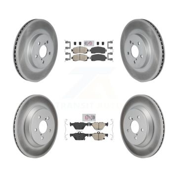 Front Rear Ceramic Pads And Coated Disc Brake Rotors Kit For Subaru Crosstrek KGA-106146