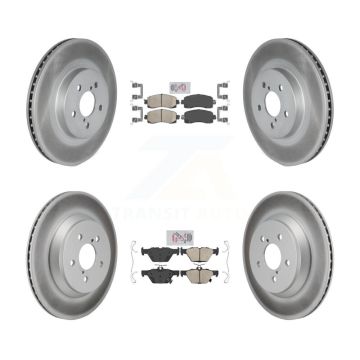 Front Rear Ceramic Pads And Coated Disc Brake Rotors Kit For Subaru Crosstrek KGA-106147