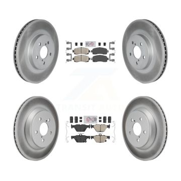 Front Rear Ceramic Pads And Coated Disc Brake Rotors Kit For Subaru Crosstrek KGA-106148
