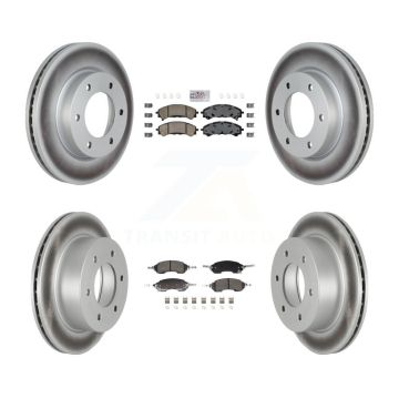Front Rear Ceramic Pads And Coated Disc Brake Rotors Kit For Ford Bronco KGA-106170