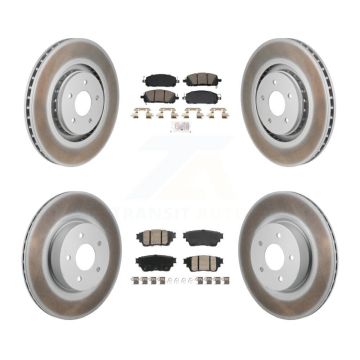 Front Rear Ceramic Pad Coated Brake Rotors Kit For Mitsubishi Outlander Nissan Pathfinder KGA-106185