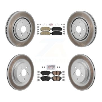 Front Rear Ceramic Pad Coated Brake Rotors Kit For Toyota Sienna RAV4 Prime Lexus NX450h+ KGA-106198