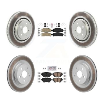 Front Rear Ceramic Pads And Coated Disc Brake Rotors Kit For 2022-2023 Lexus NX350h NX350 KGA-106201