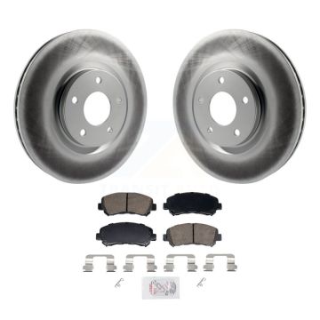 Front Coated Disc Brake Rotors And Ceramic Pads Kit For Nissan Sentra Juke KGA-106203