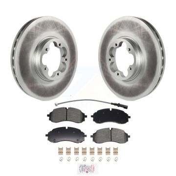 Front Coated Brake Rotor Semi-Metallic Pad Kit For Ford Transit-250 Transit-350 E-Transit KGA-106209