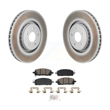 Front Coated Brake Rotors Ceramic Pad Kit For Mitsubishi Outlander Nissan Pathfinder QX60 KGA-106218