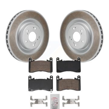 Front Coated Disc Brake Rotors And Ceramic Pads Kit For 2021-2023 Acura TLX 3.0L KGA-106219