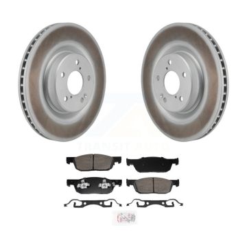 Front Coated Disc Brake Rotors And Ceramic Pads Kit For 2022-2023 Acura MDX 3.5L KGA-106222