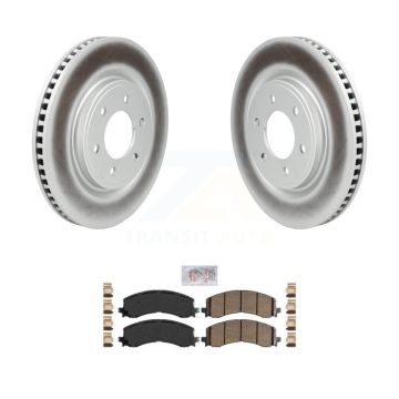 Front Coated Disc Brake Rotors And Ceramic Pads Kit For 2022-2023 Ford F-150 Lightning KGA-106224