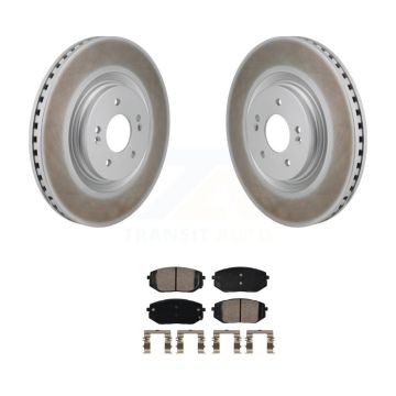 Front Coated Disc Brake Rotors And Ceramic Pads Kit For Hyundai Sonata Kia K5 KGA-106234