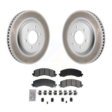 Front Coated Brake Rotor & Semi-Metallic Pad Kit For Ford F-150 Bronco Expedition Lincoln KGA-106240
