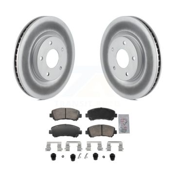 Front Coated Disc Brake Rotors And Ceramic Pads Kit For Nissan Rogue Select KGA-106243