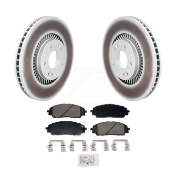 Front Coated Disc Brake Rotors And Ceramic Pads Kit For 2022-2023 Kia Carnival KGA-106252