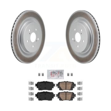 Rear Coated Disc Brake Rotors And Ceramic Pads Kit For 2020-2023 Toyota Highlander KGA-106262