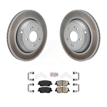 Rear Coated Disc Brake Rotors And Ceramic Pads Kit For Genesis G70 Kia Stinger G80 KGA-106265