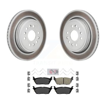 Rear Coated Disc Brake Rotors And Ceramic Pads Kit For Ram 1500 Jeep Wagoneer Grand L KGA-106270