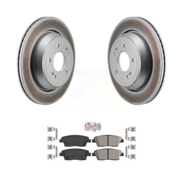 Rear Coated Disc Brake Rotors And Ceramic Pads Kit For 2015 Kia K900 3.8L KGA-106272