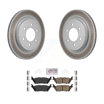 Rear Coated Brake Rotor & Ceramic Pad Kit For 2022-2023 Ford Expedition Lincoln Navigator KGA-106285